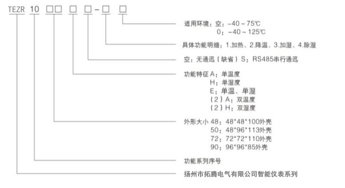 TEZR107LD乐动体育2E型湿温度控制器