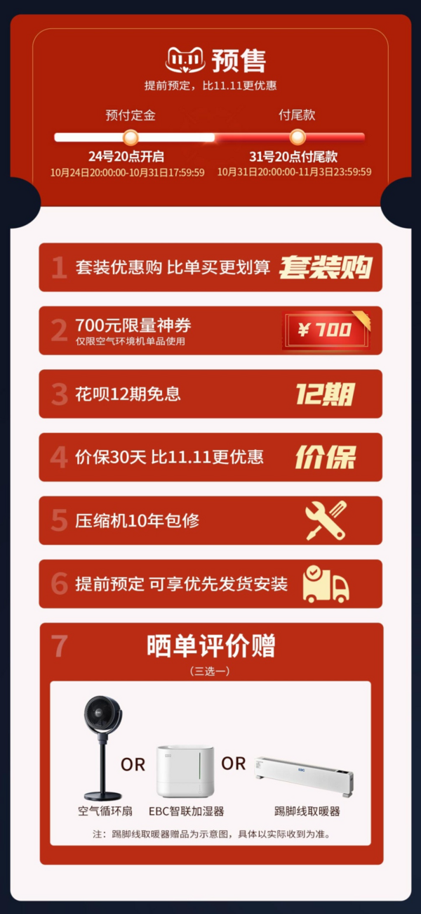 LD乐动 乐动体育双十一2022年“All Buy”黑科技空气环境机火热预售开启中!(图2) LD乐动 乐动体育双十一2022年“All Buy”黑科技空气环境机火热预售开启中!(图2)